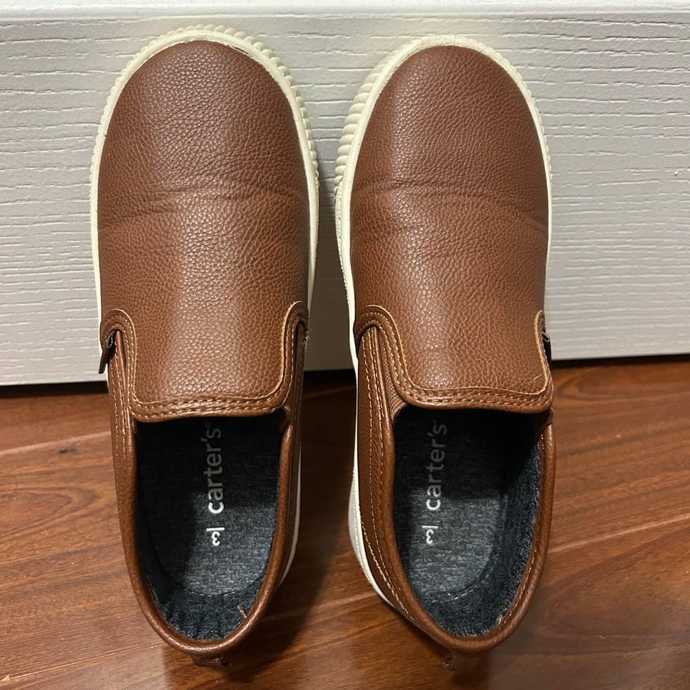 Carter's Tan/Brown Slip-On Casual Loafers with White Sole